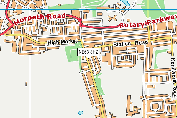 Bothal Primary School map (NE63 8HZ) - OS VectorMap District (Ordnance Survey)