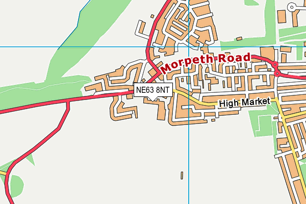 Bothal Primary School map (NE63 8NT) - OS VectorMap District (Ordnance Survey)
