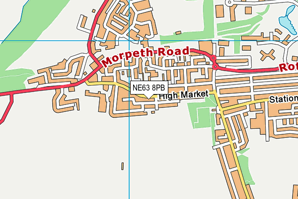 NE63 8PB map - OS VectorMap District (Ordnance Survey)