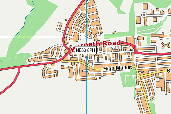 NE63 8PH map - OS VectorMap District (Ordnance Survey)