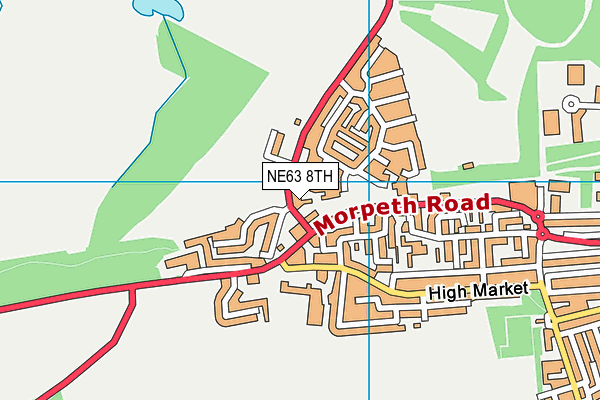 NE63 8TH map - OS VectorMap District (Ordnance Survey)