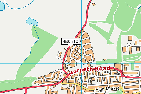 NE63 8TQ map - OS VectorMap District (Ordnance Survey)