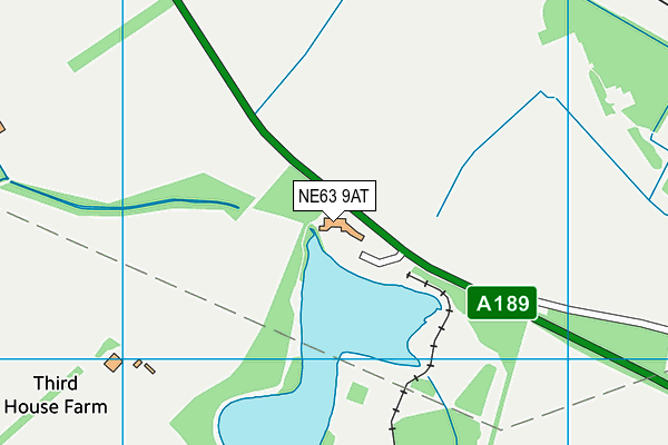 NE63 9AT map - OS VectorMap District (Ordnance Survey)