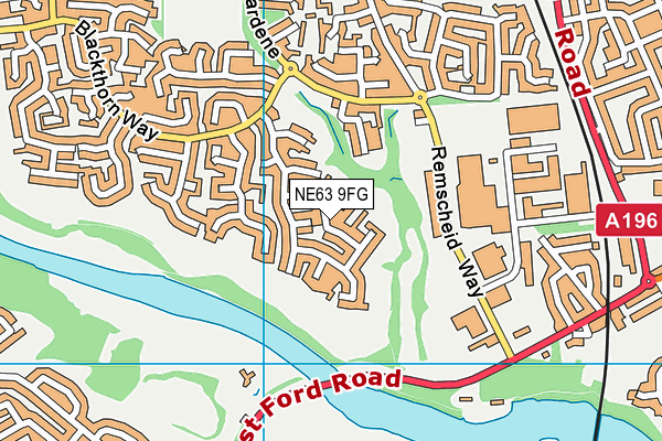 NE63 9FG map - OS VectorMap District (Ordnance Survey)