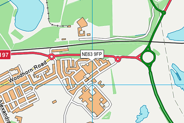 NE63 9FP map - OS VectorMap District (Ordnance Survey)