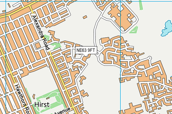 NE63 9FT map - OS VectorMap District (Ordnance Survey)