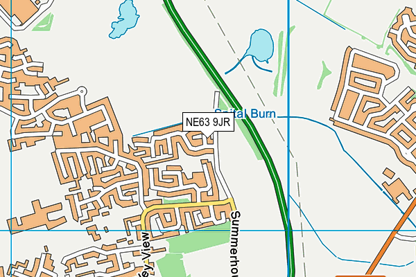 NE63 9JR map - OS VectorMap District (Ordnance Survey)