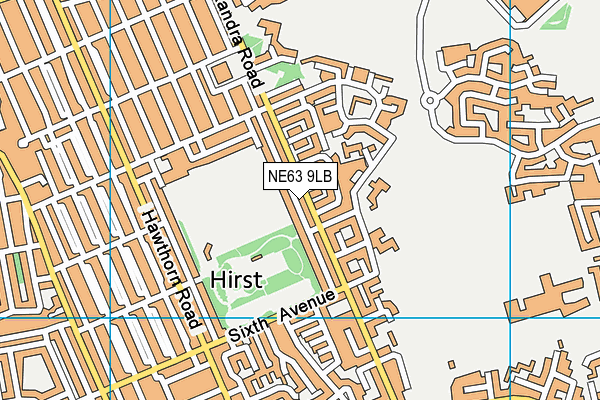 NE63 9LB map - OS VectorMap District (Ordnance Survey)