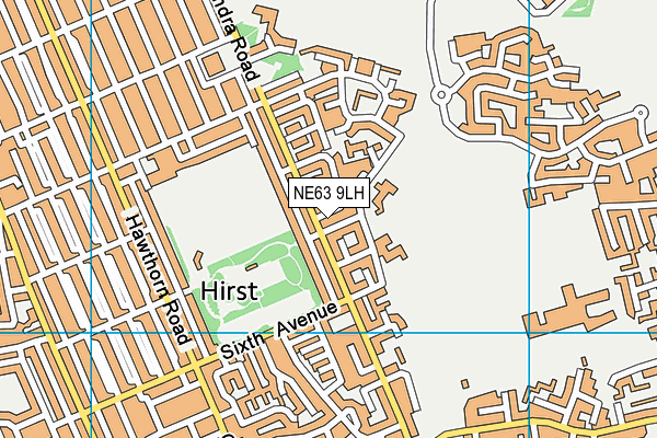 NE63 9LH map - OS VectorMap District (Ordnance Survey)