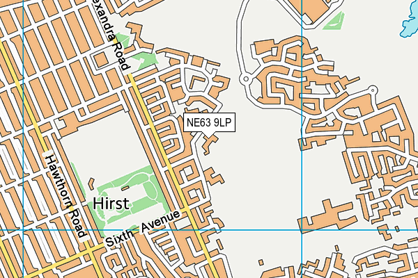 NE63 9LP map - OS VectorMap District (Ordnance Survey)