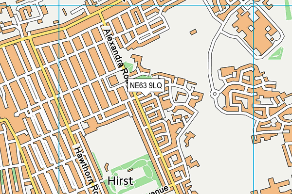NE63 9LQ map - OS VectorMap District (Ordnance Survey)