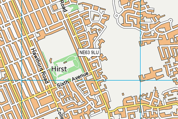 NE63 9LU map - OS VectorMap District (Ordnance Survey)
