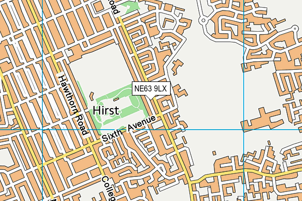 NE63 9LX map - OS VectorMap District (Ordnance Survey)