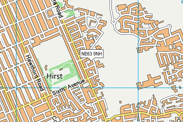 NE63 9NH map - OS VectorMap District (Ordnance Survey)
