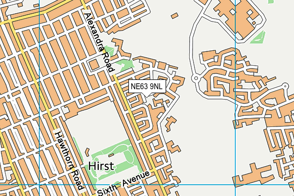 NE63 9NL map - OS VectorMap District (Ordnance Survey)