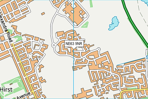 NE63 9NR map - OS VectorMap District (Ordnance Survey)