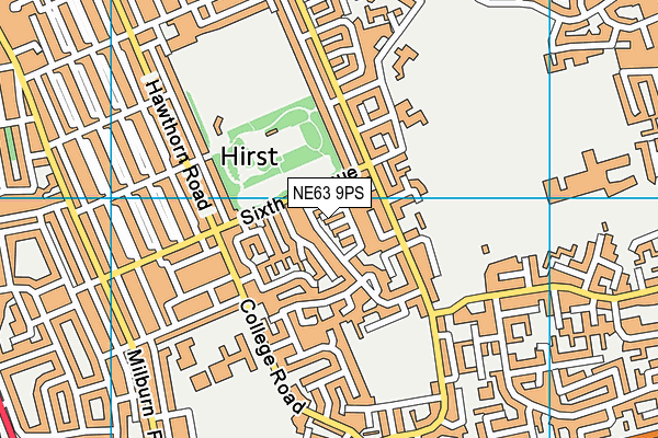 NE63 9PS map - OS VectorMap District (Ordnance Survey)