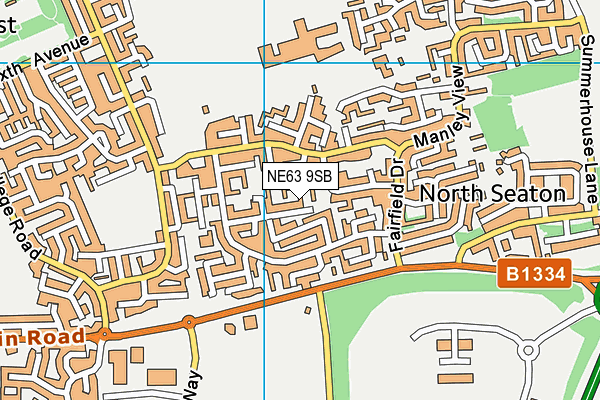 NE63 9SB map - OS VectorMap District (Ordnance Survey)