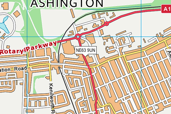Map of ASHINGTON CAR VALETING & DETAILING SERVICES LTD at district scale