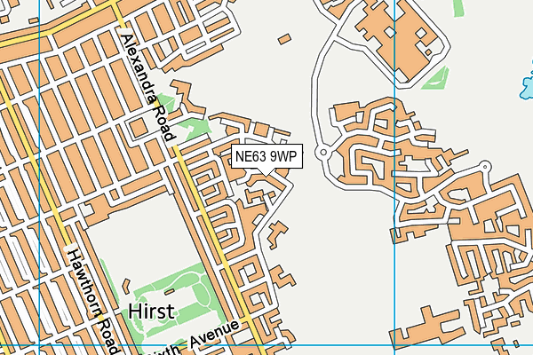 NE63 9WP map - OS VectorMap District (Ordnance Survey)