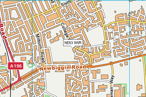 NE63 9WR map - OS VectorMap District (Ordnance Survey)