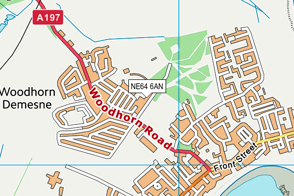 NE64 6AN map - OS VectorMap District (Ordnance Survey)