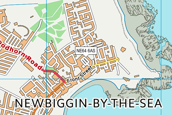 NE64 6AS map - OS VectorMap District (Ordnance Survey)