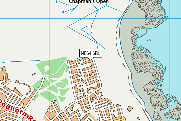 NE64 6BL map - OS VectorMap District (Ordnance Survey)