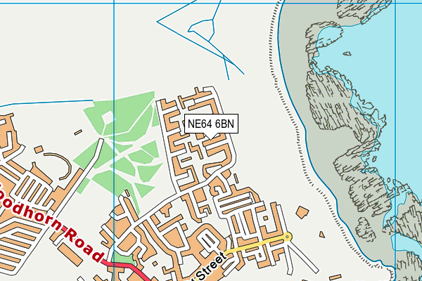 NE64 6BN map - OS VectorMap District (Ordnance Survey)
