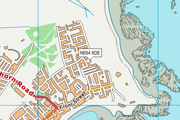 NE64 6DE map - OS VectorMap District (Ordnance Survey)