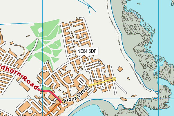 NE64 6DF map - OS VectorMap District (Ordnance Survey)