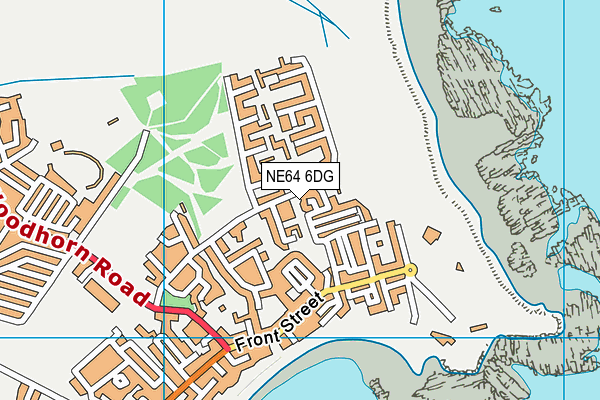 NE64 6DG map - OS VectorMap District (Ordnance Survey)