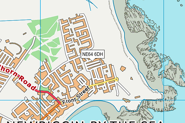 NE64 6DH map - OS VectorMap District (Ordnance Survey)