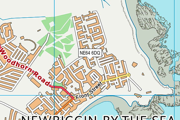 NE64 6DQ map - OS VectorMap District (Ordnance Survey)