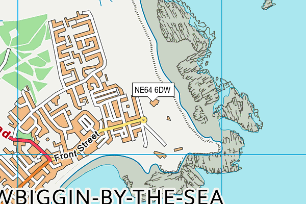 Newbiggin-by-the-sea Golf Club map (NE64 6DW) - OS VectorMap District (Ordnance Survey)