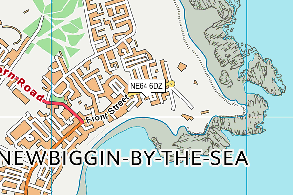 NE64 6DZ map - OS VectorMap District (Ordnance Survey)