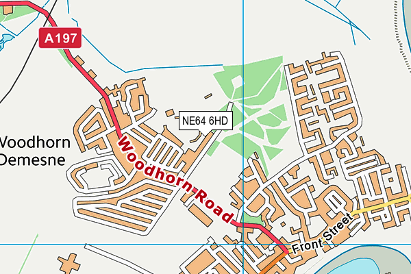 NE64 6HD map - OS VectorMap District (Ordnance Survey)