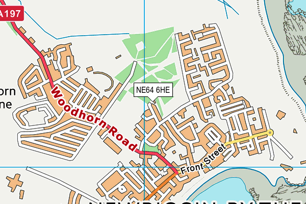 NE64 6HE map - OS VectorMap District (Ordnance Survey)