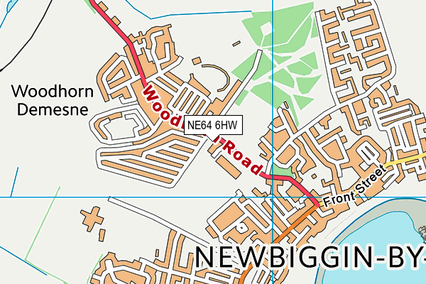 NE64 6HW map - OS VectorMap District (Ordnance Survey)