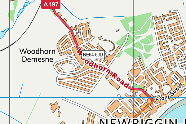 NE64 6JD map - OS VectorMap District (Ordnance Survey)