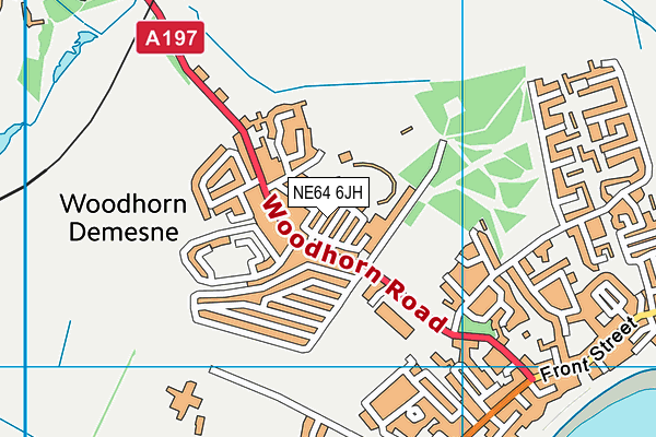 NE64 6JH map - OS VectorMap District (Ordnance Survey)