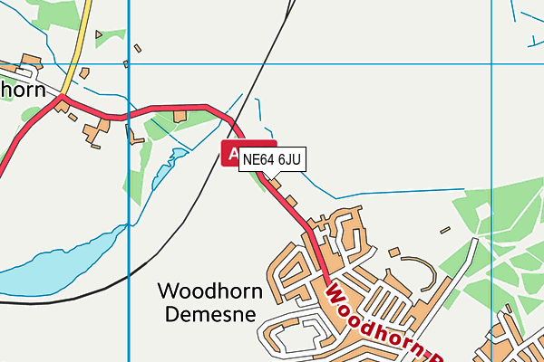 NE64 6JU map - OS VectorMap District (Ordnance Survey)