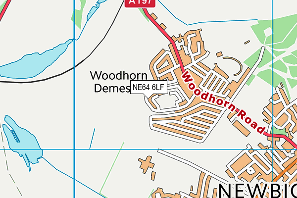 NE64 6LF map - OS VectorMap District (Ordnance Survey)