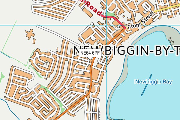 NE64 6PF map - OS VectorMap District (Ordnance Survey)