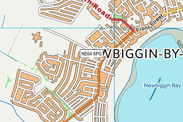 NE64 6PG map - OS VectorMap District (Ordnance Survey)