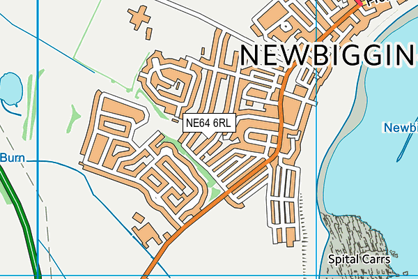 NE64 6RL map - OS VectorMap District (Ordnance Survey)