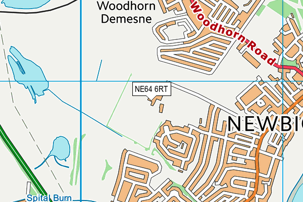 NE64 6RT map - OS VectorMap District (Ordnance Survey)