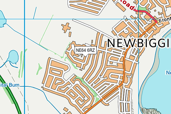 NE64 6RZ map - OS VectorMap District (Ordnance Survey)
