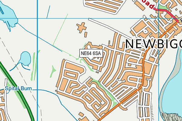 NE64 6SA map - OS VectorMap District (Ordnance Survey)