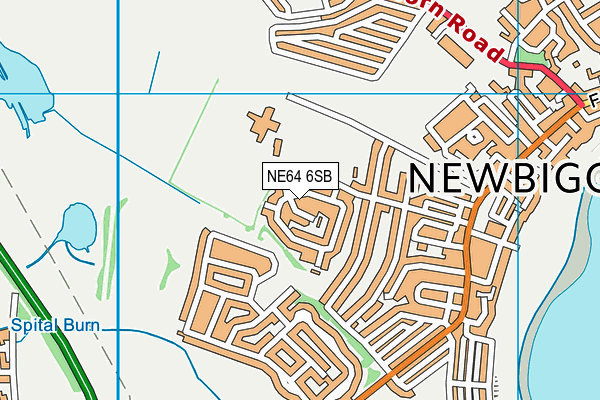 NE64 6SB map - OS VectorMap District (Ordnance Survey)